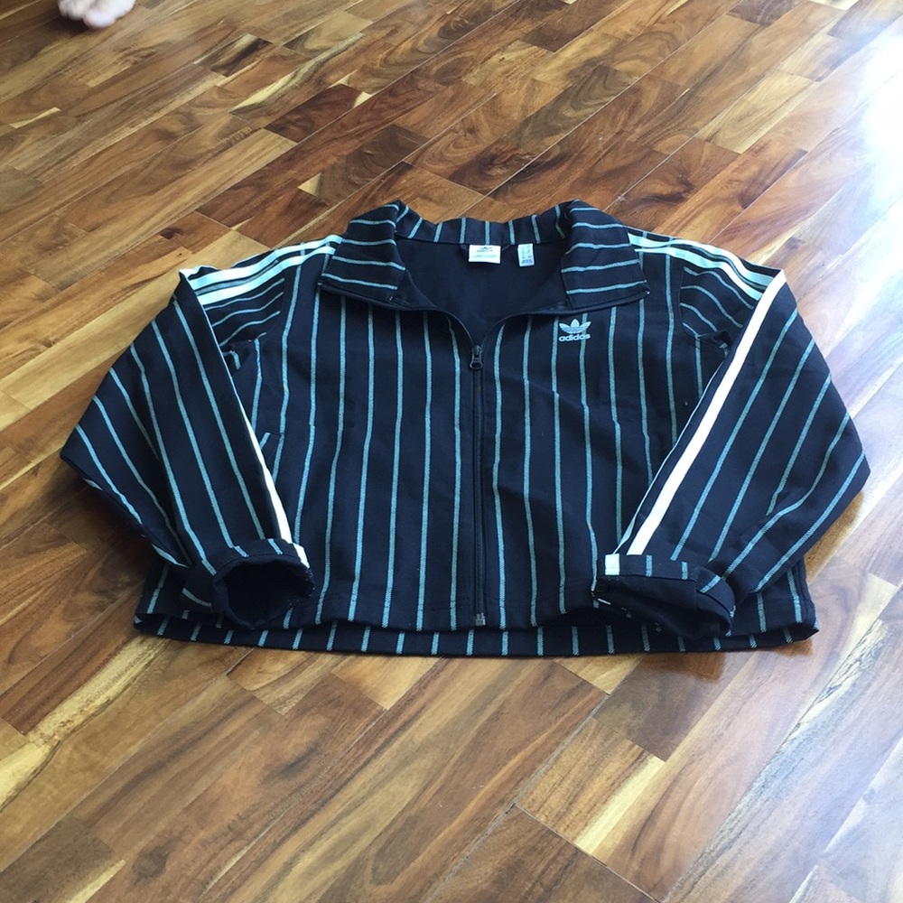 Adidas striped jacket size small
